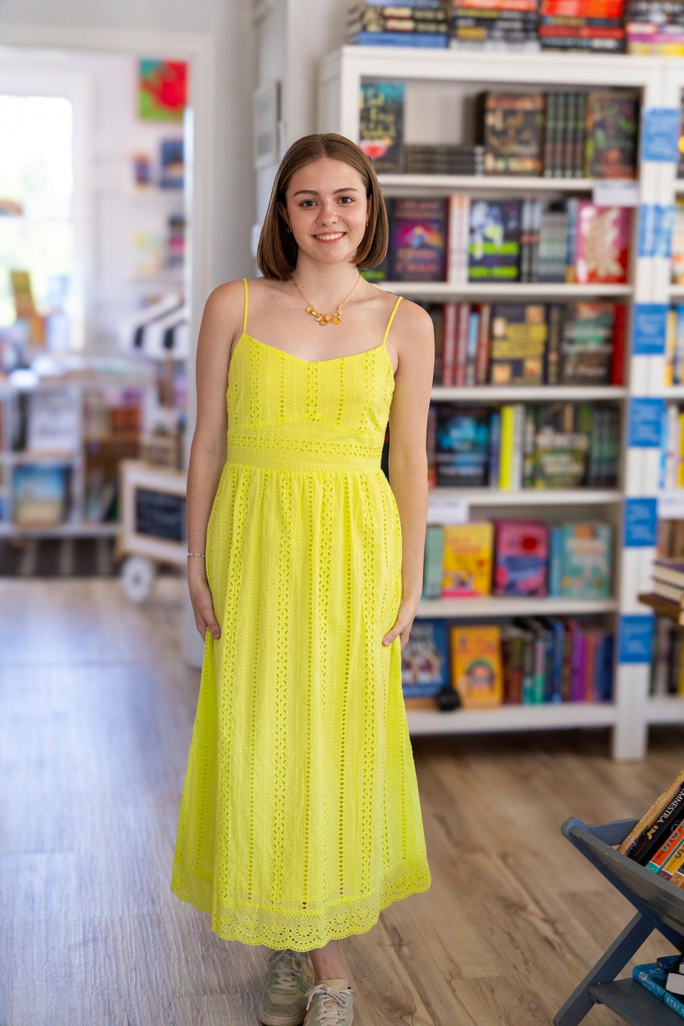 The Key Lime Eyelet Dress