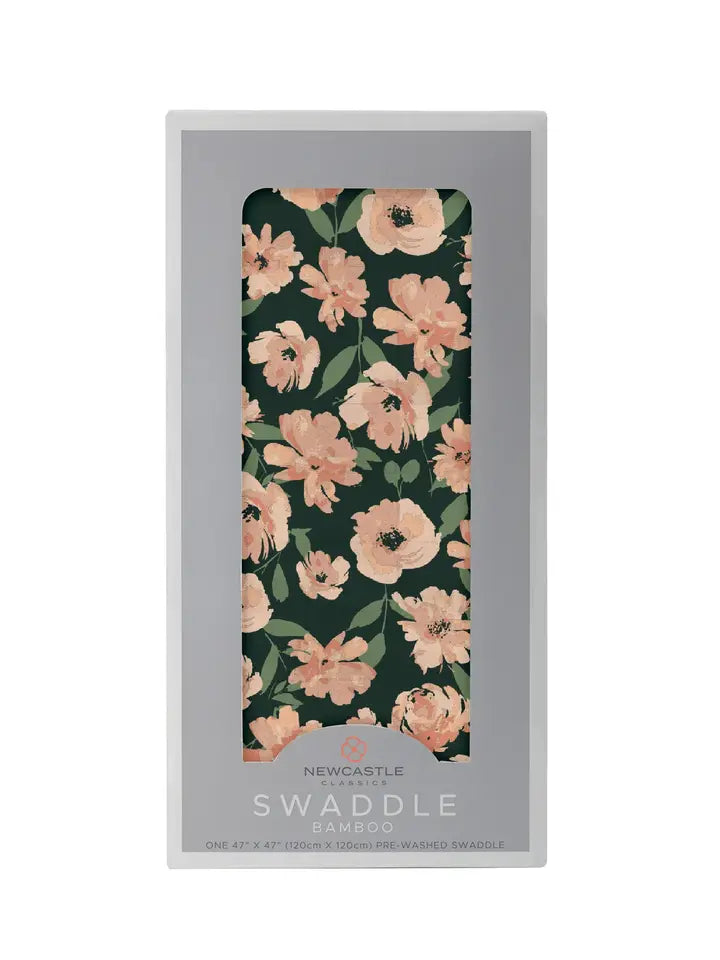 Canyon Sunset Flowers Bamboo Swaddle