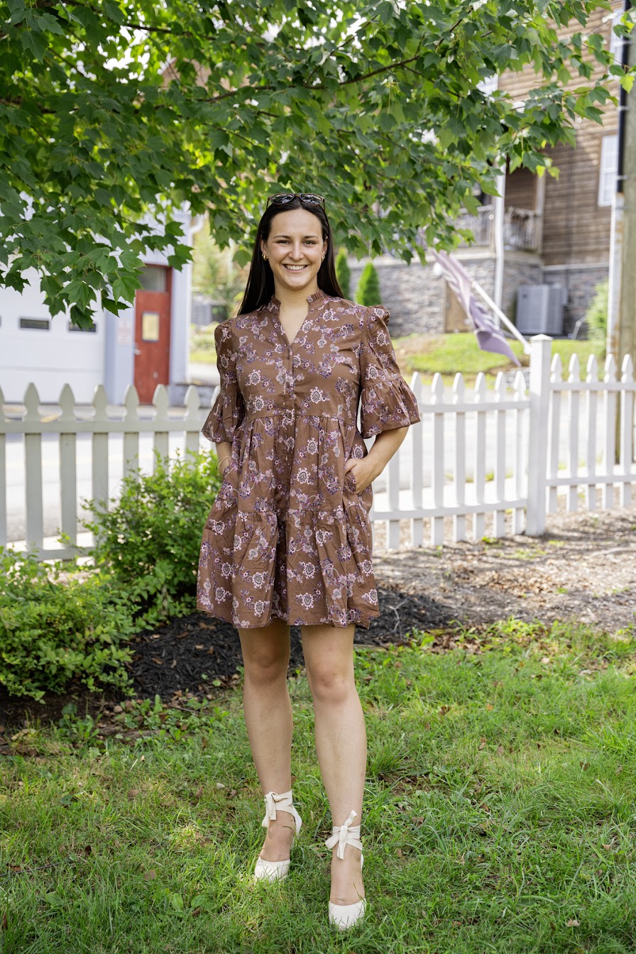 Chocolate Paisley Mini Dress