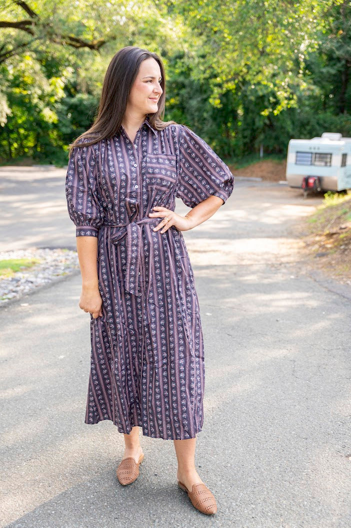 Belted Bouquets Dress