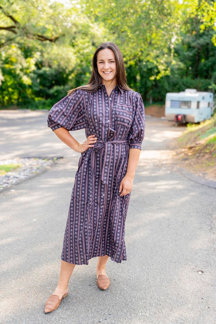 Belted Bouquets Dress