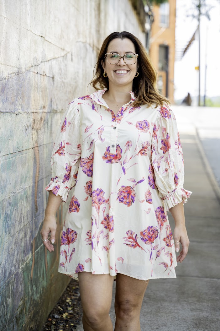 Floral Fancy Cream Dress