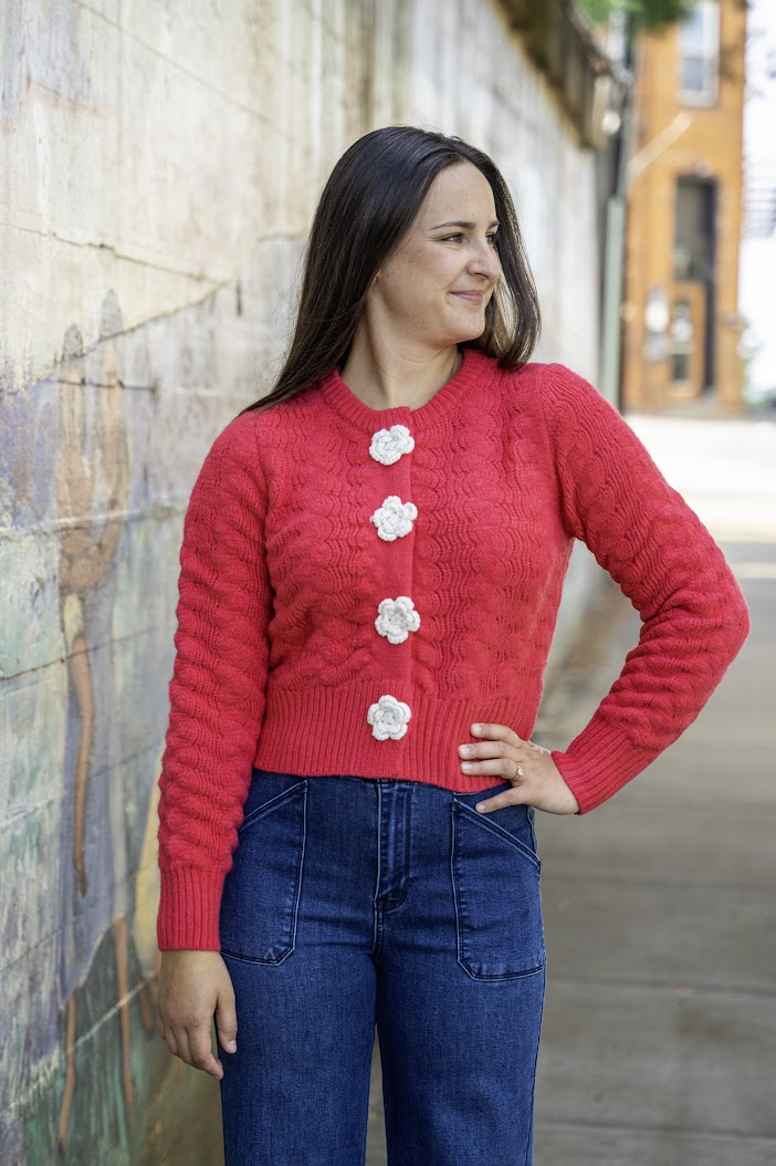 The Flower Button Sweater