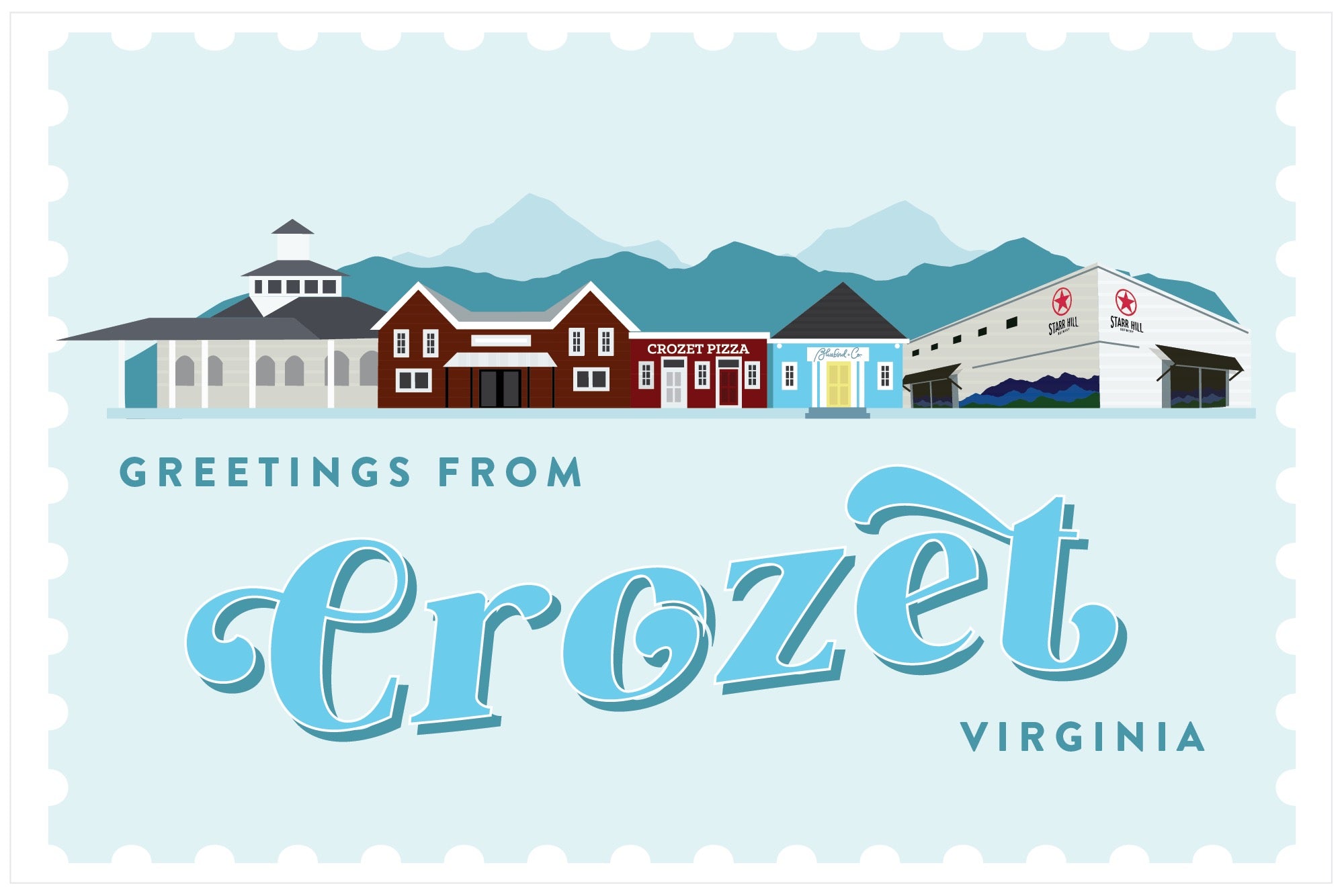 Greetings From Crozet Postcard