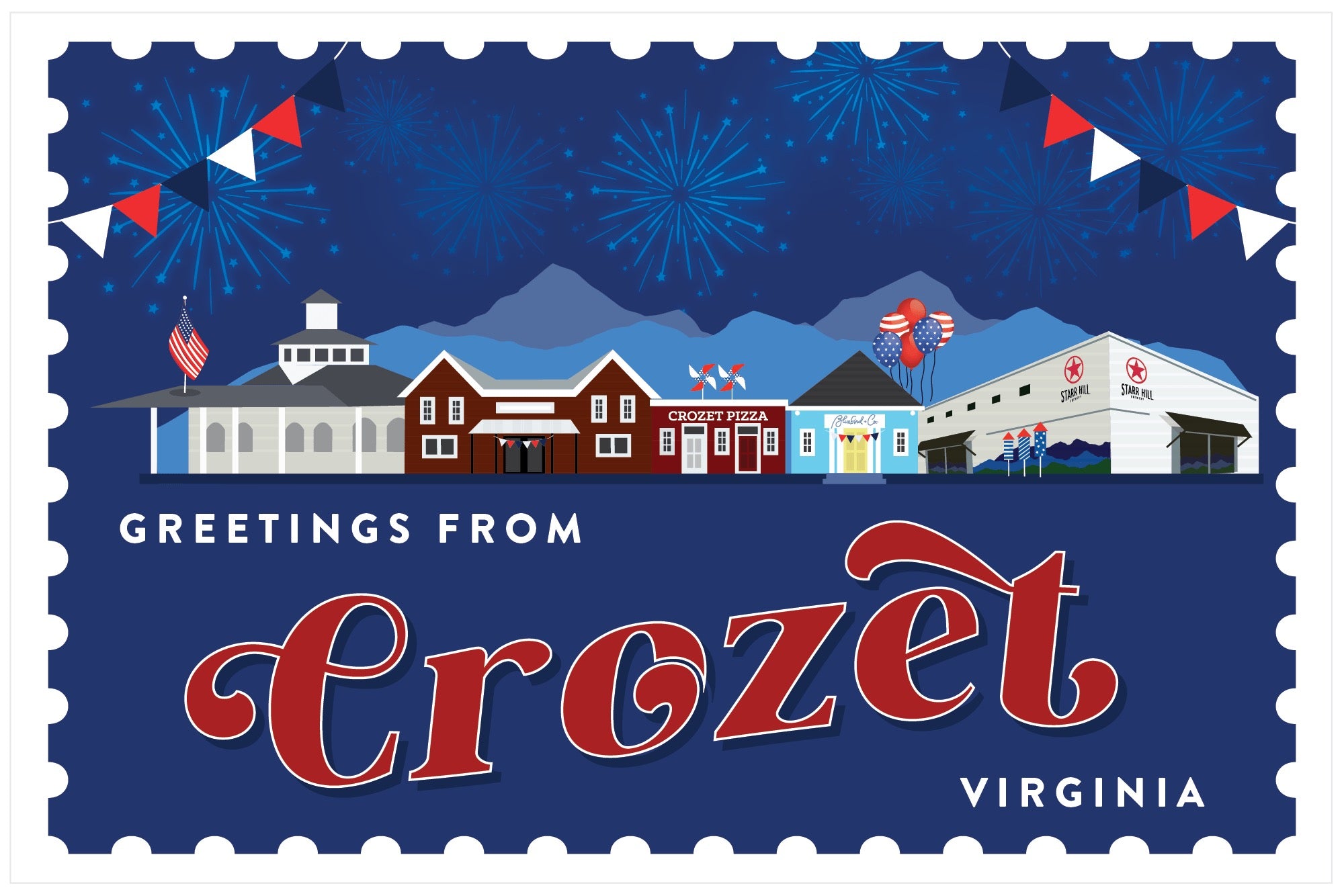 Greetings From Crozet Postcard (July 4th Edition)