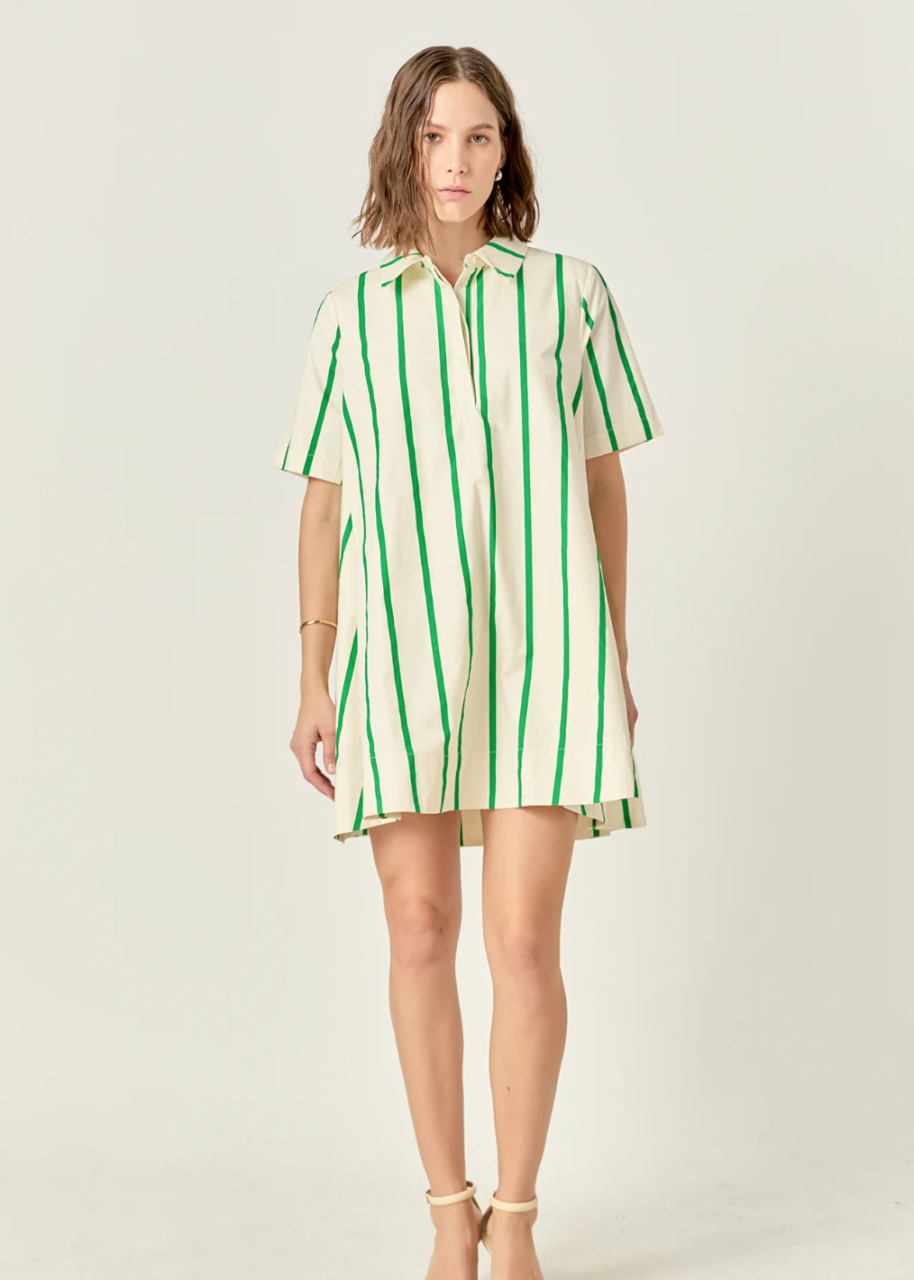 Striped Kaftan Mini Dress