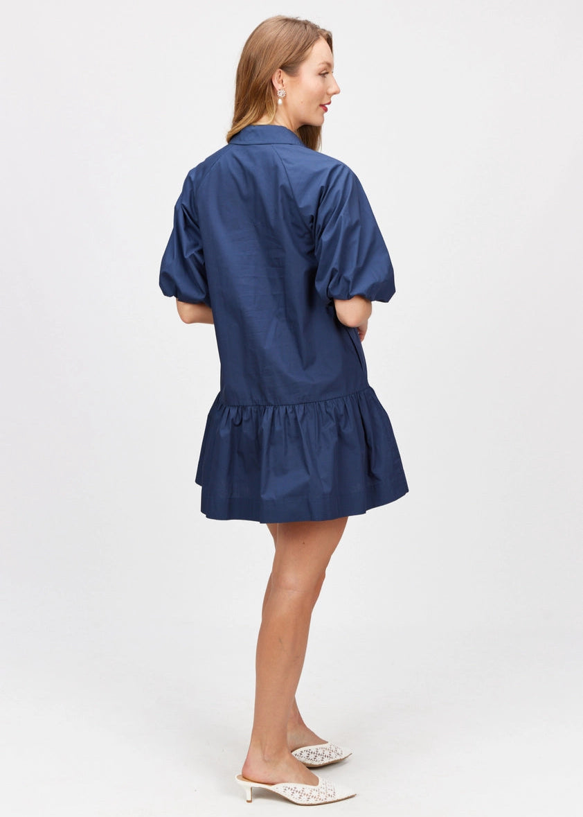 Carmen Navy Shirt Dress